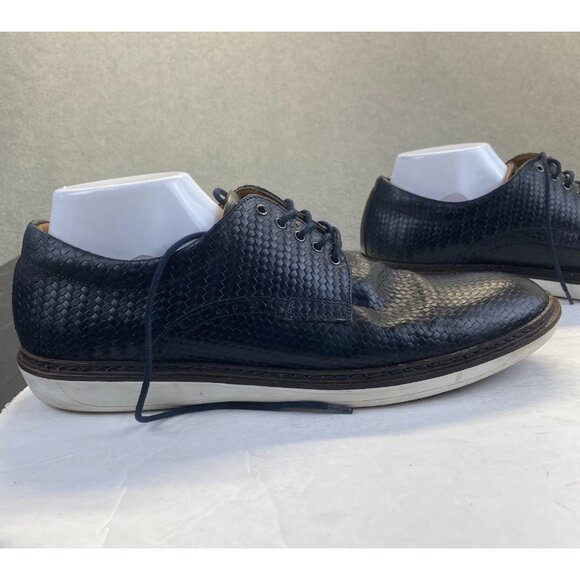 Massimo Dutti Men\'s Oxford shoe. Black Leather Size EU-45 2102/222/400 Lace Up